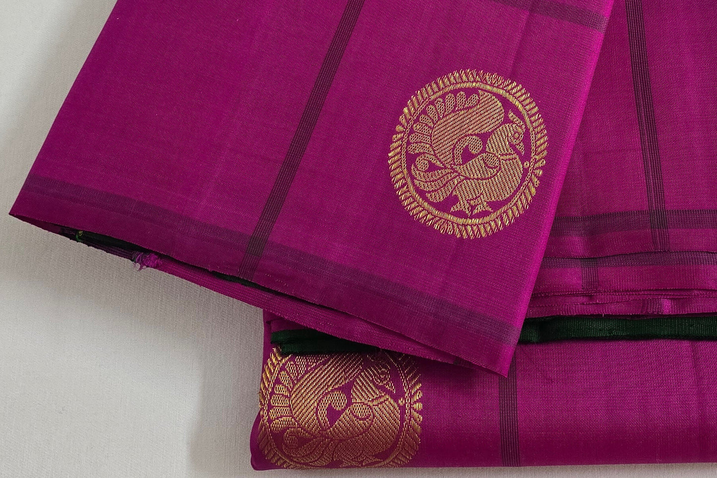 Borderless kanchipuram silk saree