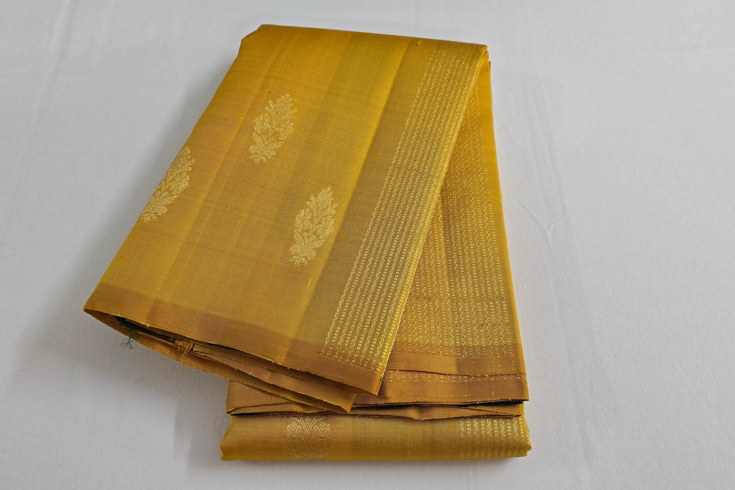 Mustard kanchipuram silk saree