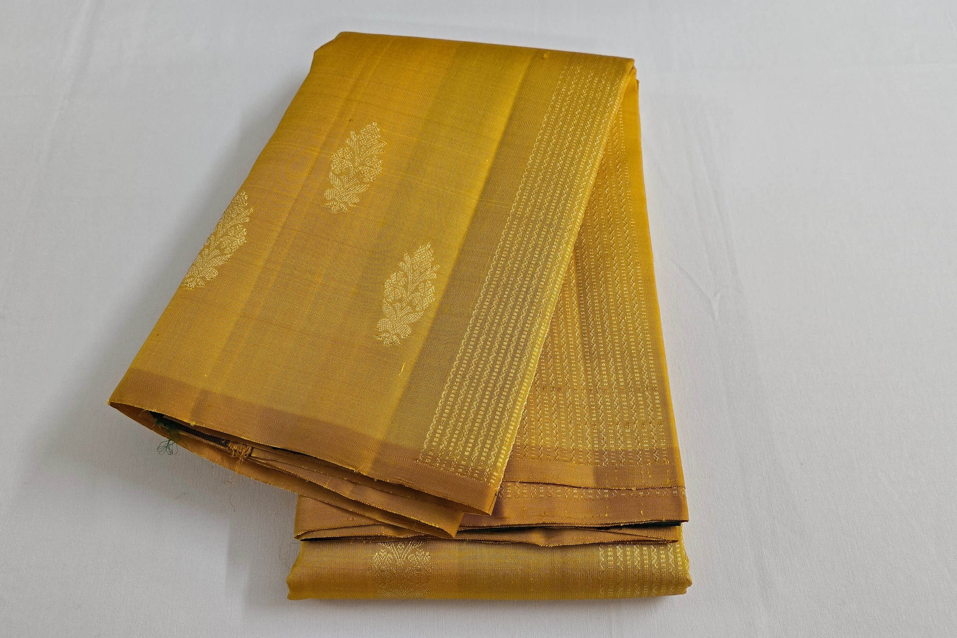 Mustard kanchipuram silk saree
