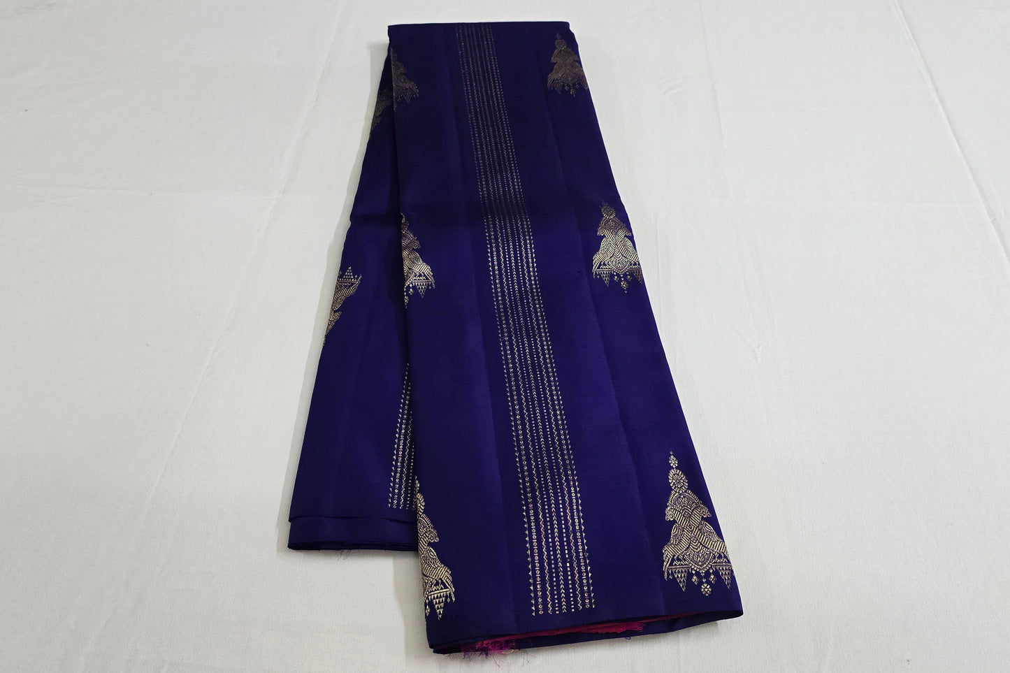 Borderless kanchipuram silk saree