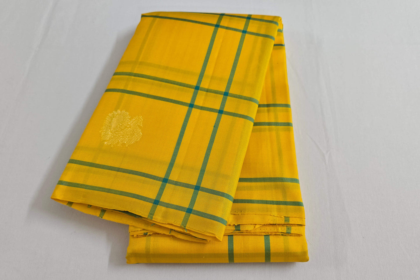 Yellow kanchipuram silk saree