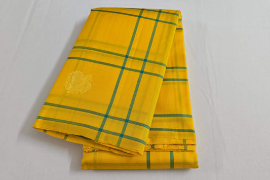 Yellow kanchipuram silk saree