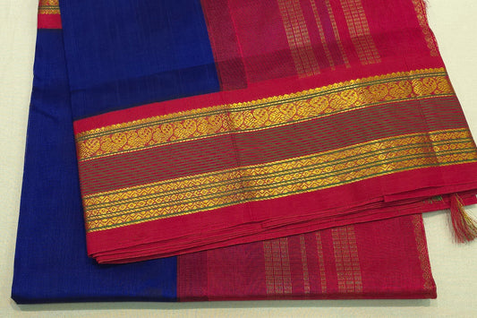 Plain silk cotton saree