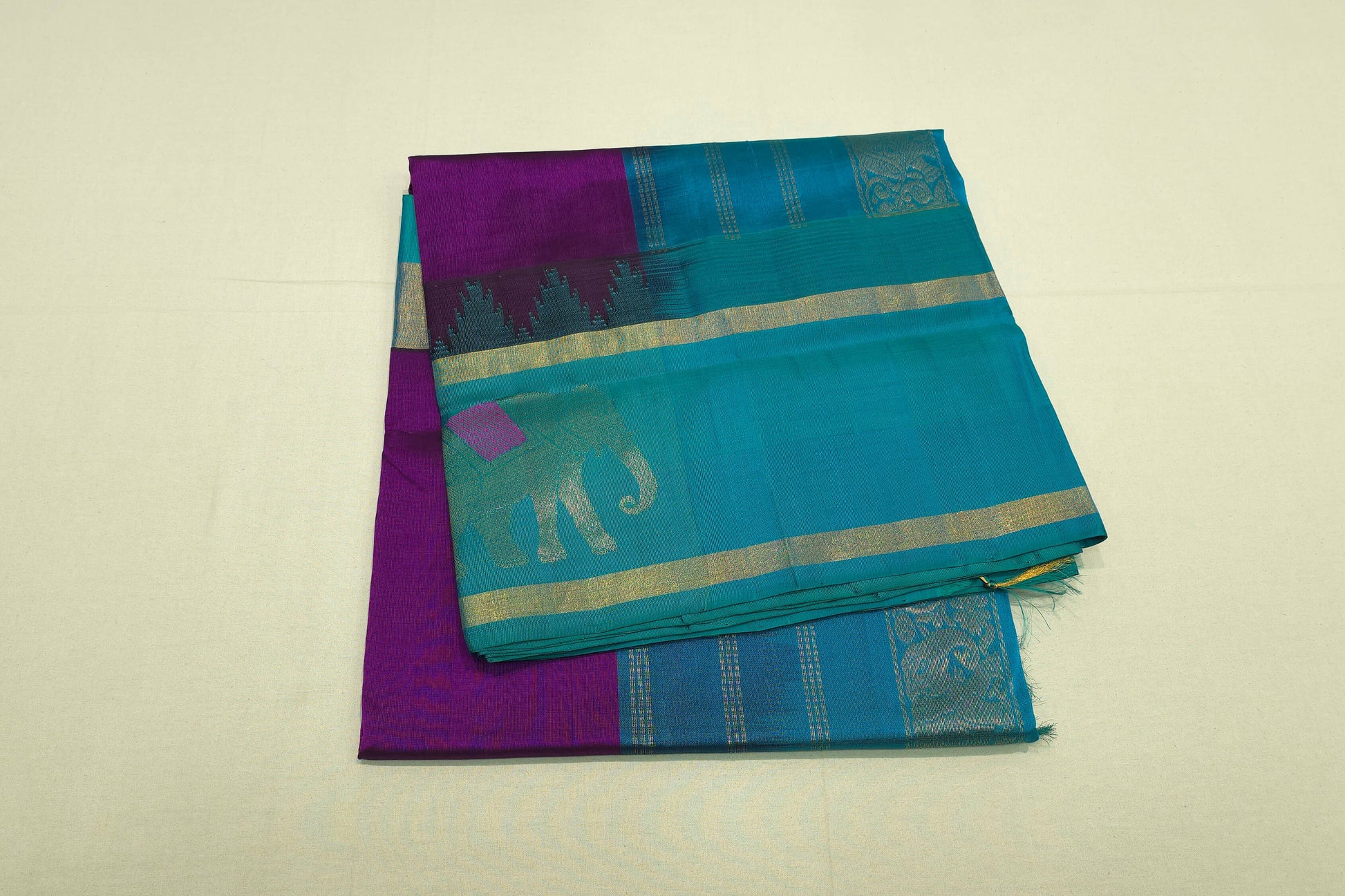 Magenta silk cotton saree