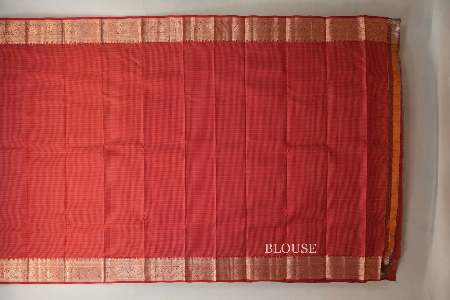 Red Light Weight Kanjivaram Silk Saree by Shreenivas Silks PSSR018798 - Parisera