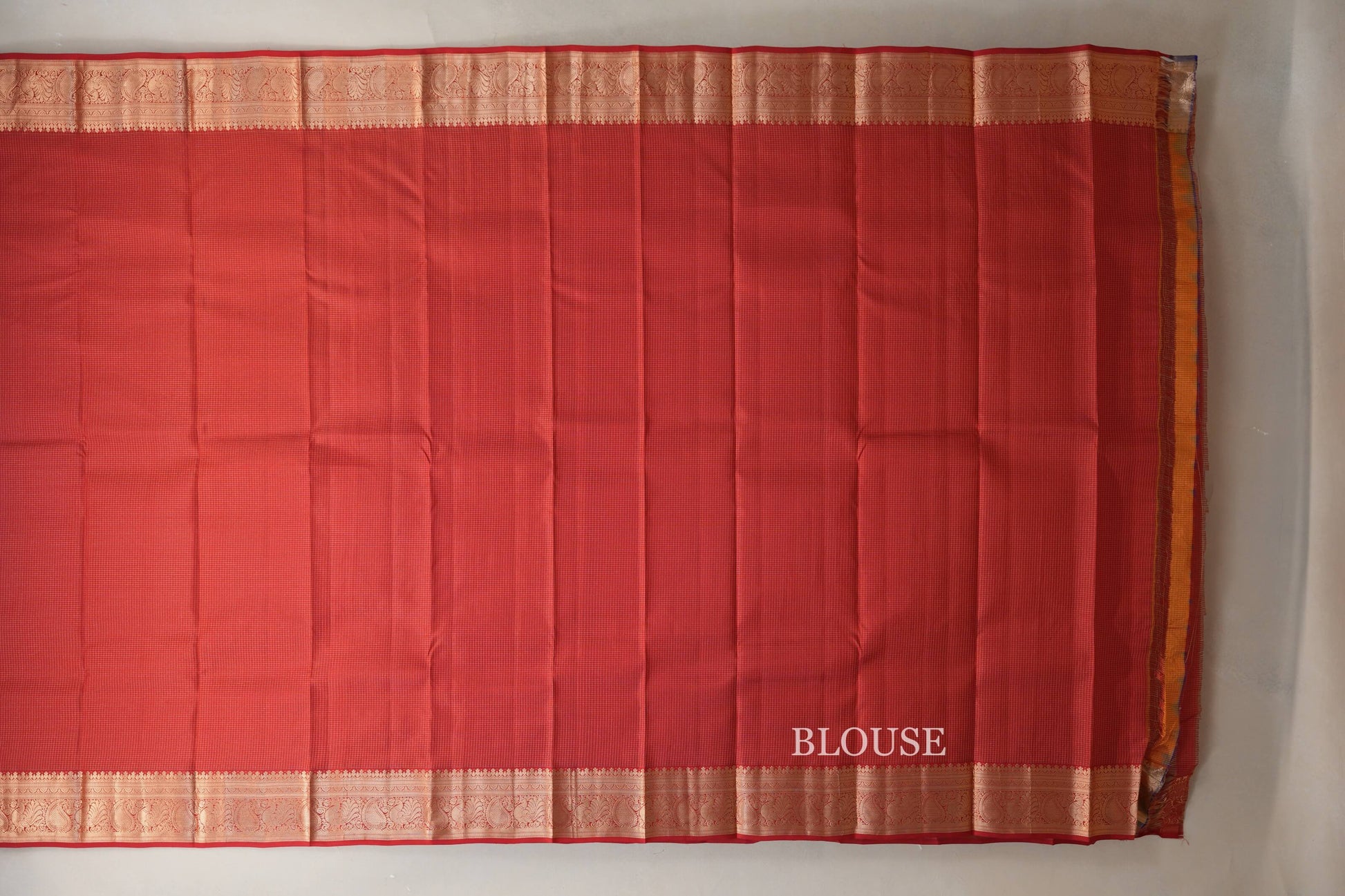Red Light Weight Kanjivaram Silk Saree by Shreenivas Silks PSSR018798 - Parisera