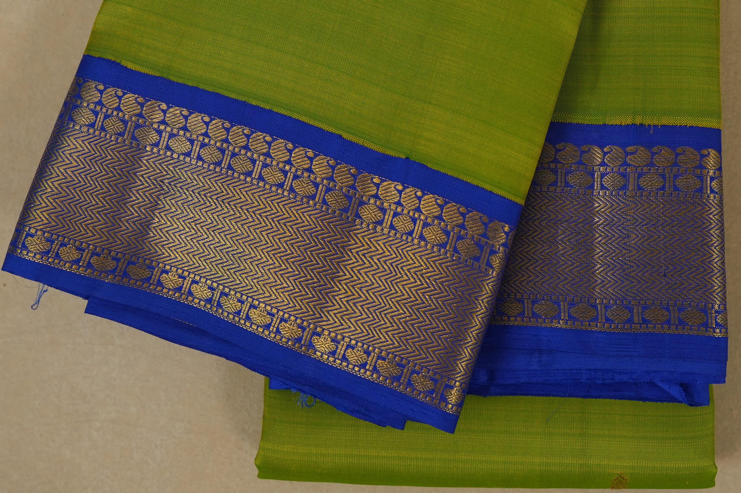 Parrot green Kanjivaram Silk Saree by Shreenivas Silks PSSR017763
