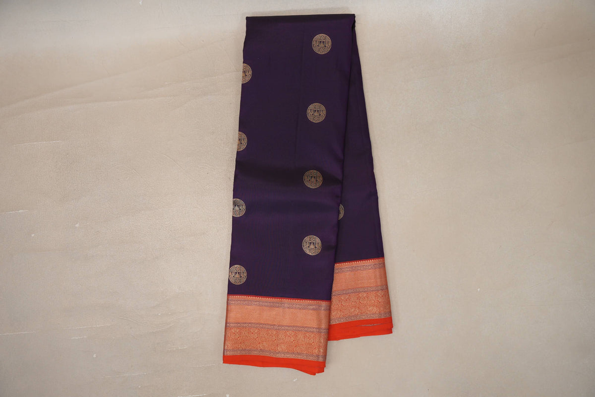 Deep Purple Soft Silk Saree online