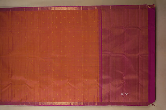 Orangish Pink Kanjivaram Silk Saree by Shreenivas Silks PSSR017765