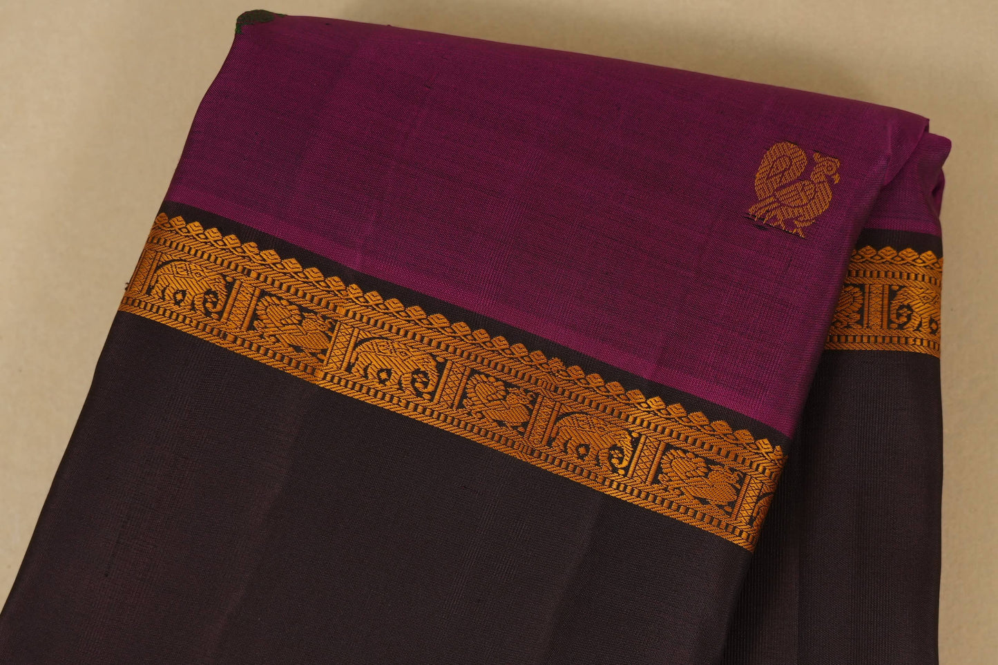 Magenta Kanjivaram Silk Saree by Shreenivas Silks PSSR017766