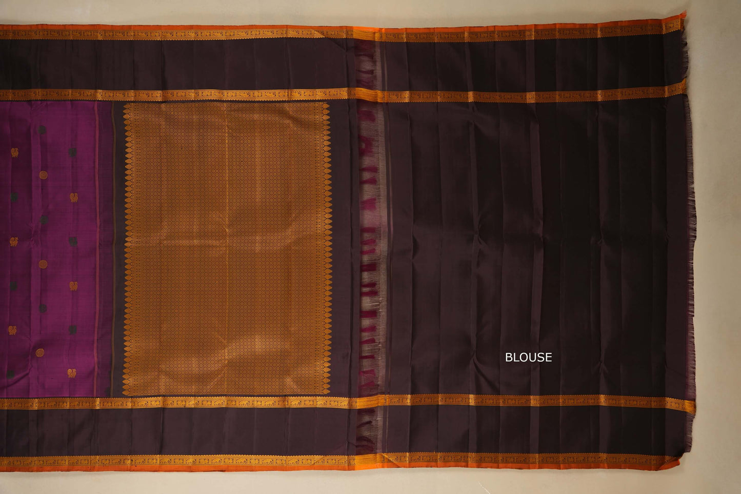 Magenta Kanjivaram Silk Saree by Shreenivas Silks PSSR017766