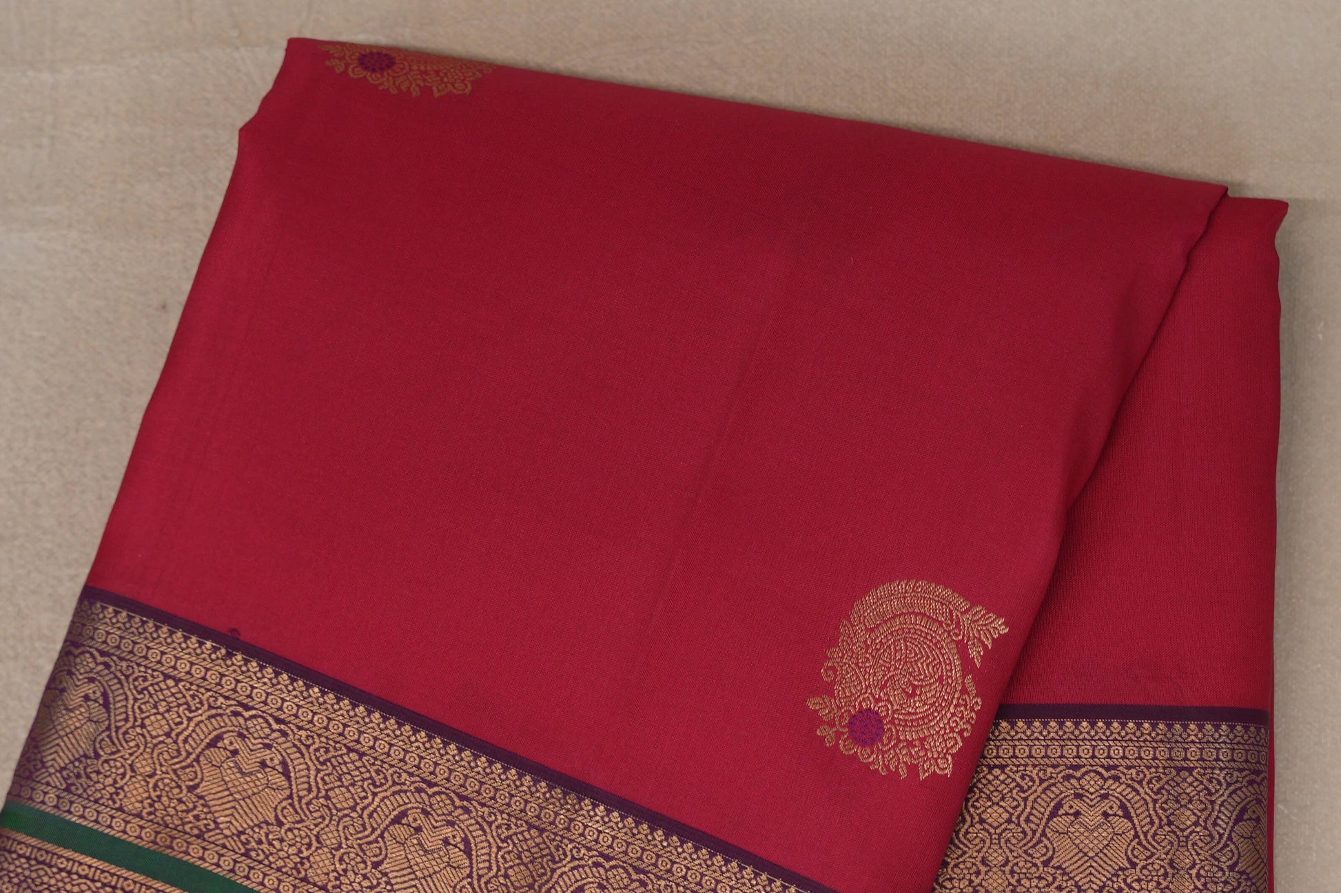 Bright Rani Pink Soft Silk Sareebody zoom