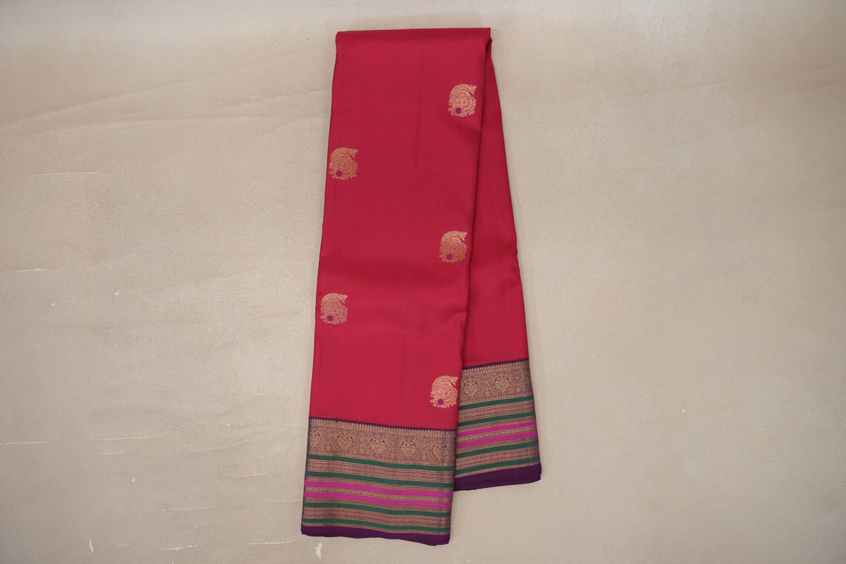 Bright Rani Pink Soft Silk Saree online