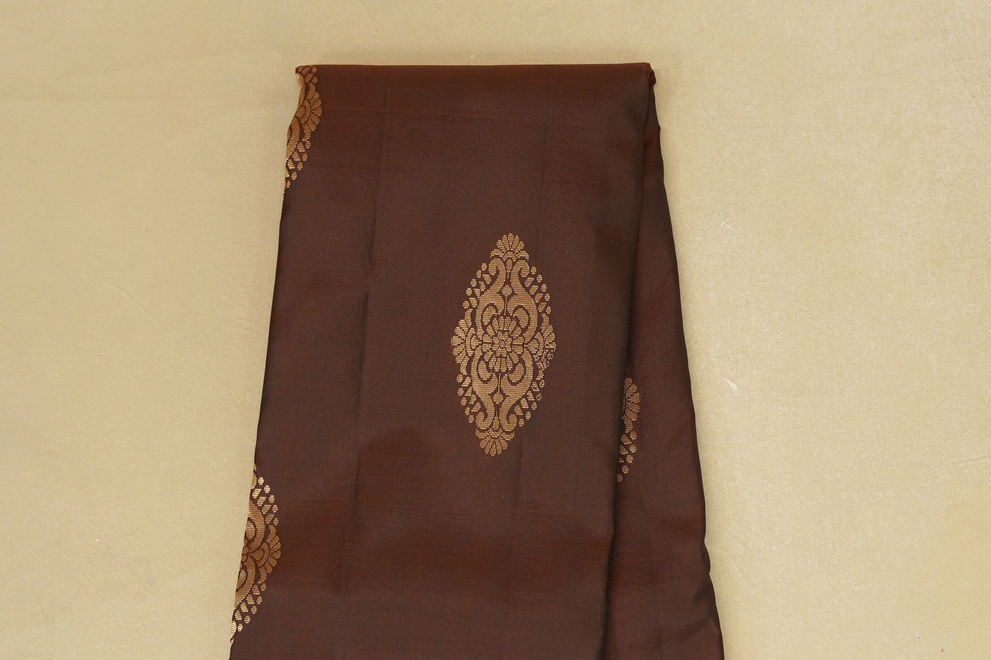 Coffee Brown with Dark Magenta Borders Light Weight Kanjivaram Silk Saree by Shreenivas Silks PSSR018803 - Parisera