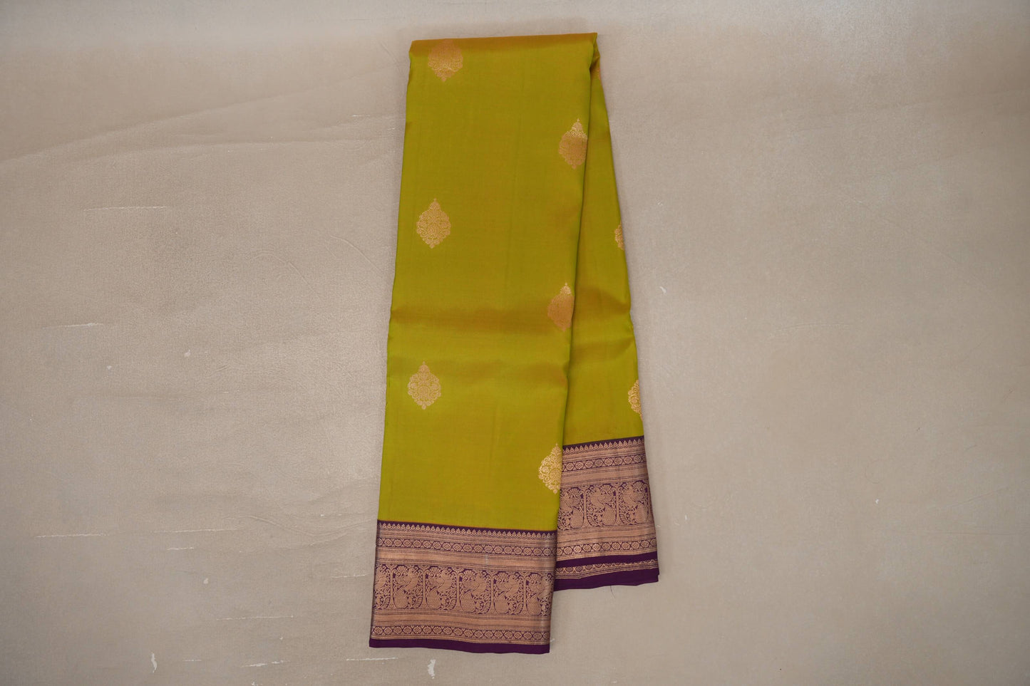 Dual Tone of Green and Yellow Soft Silk Saree online