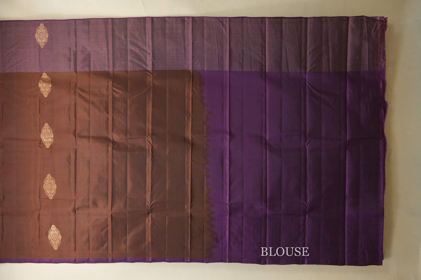 Coffee Brown with Dark Magenta Borders Light Weight Kanjivaram Silk Saree by Shreenivas Silks PSSR018803 - Parisera