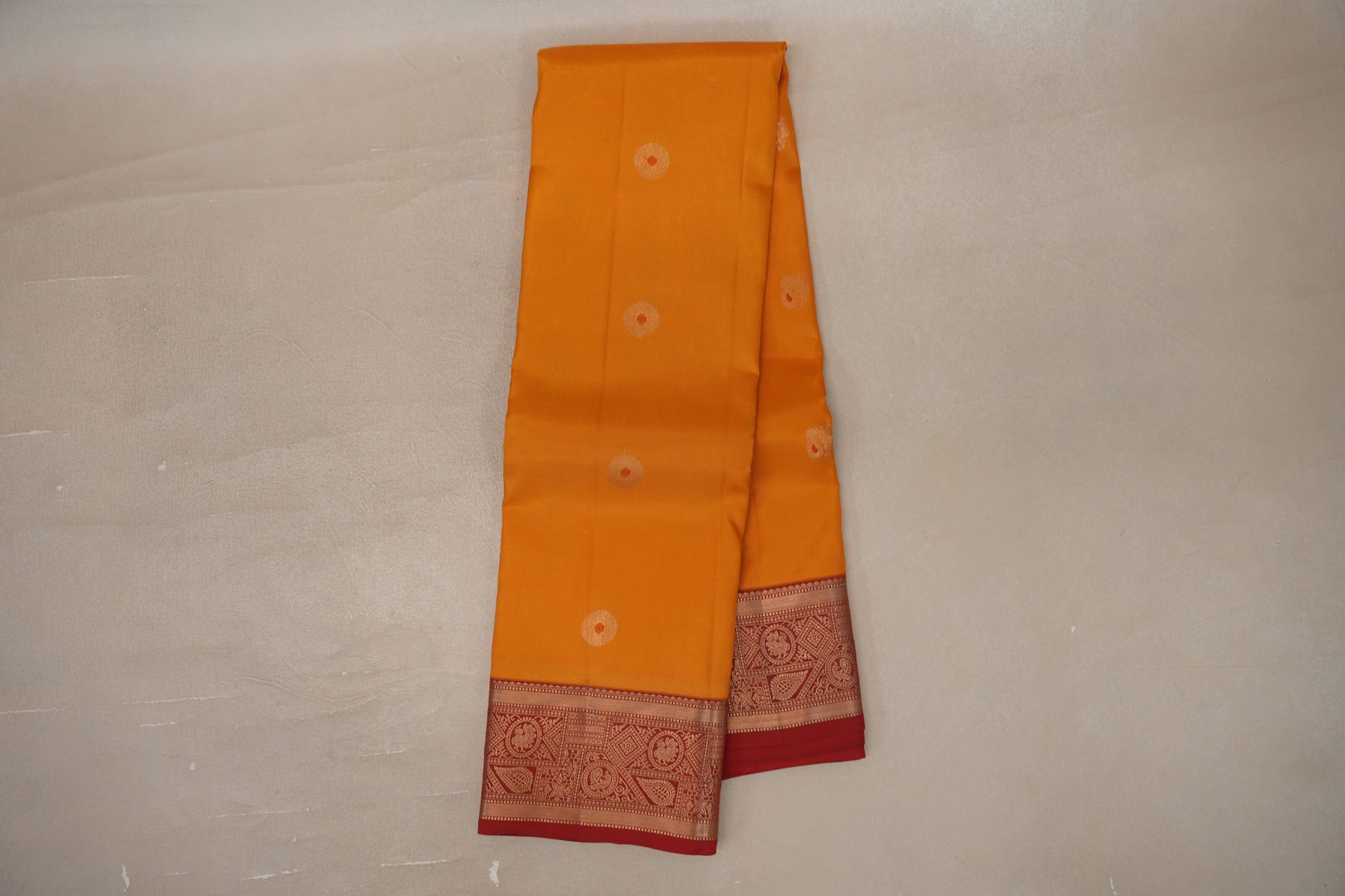 Mango Orange Soft Silk Saree online