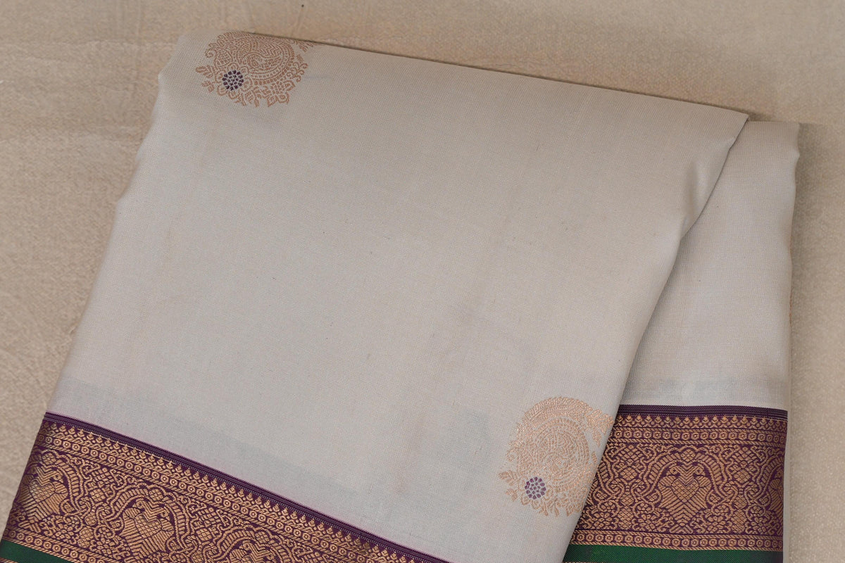 Light Beige Soft Silk Saree body zoom