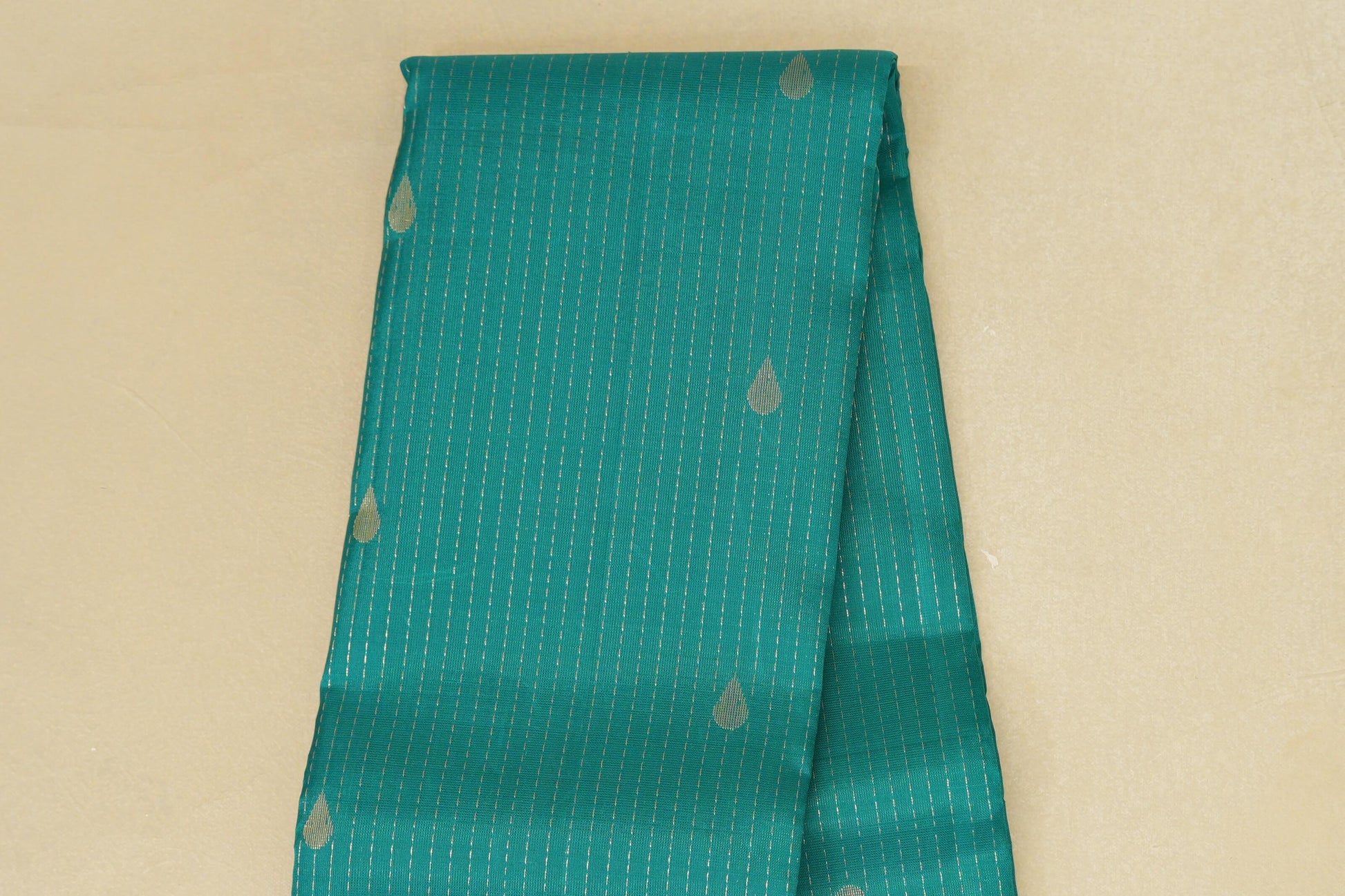 Aqua Green  Light Weight Kanjivaram Silk Saree body zoom