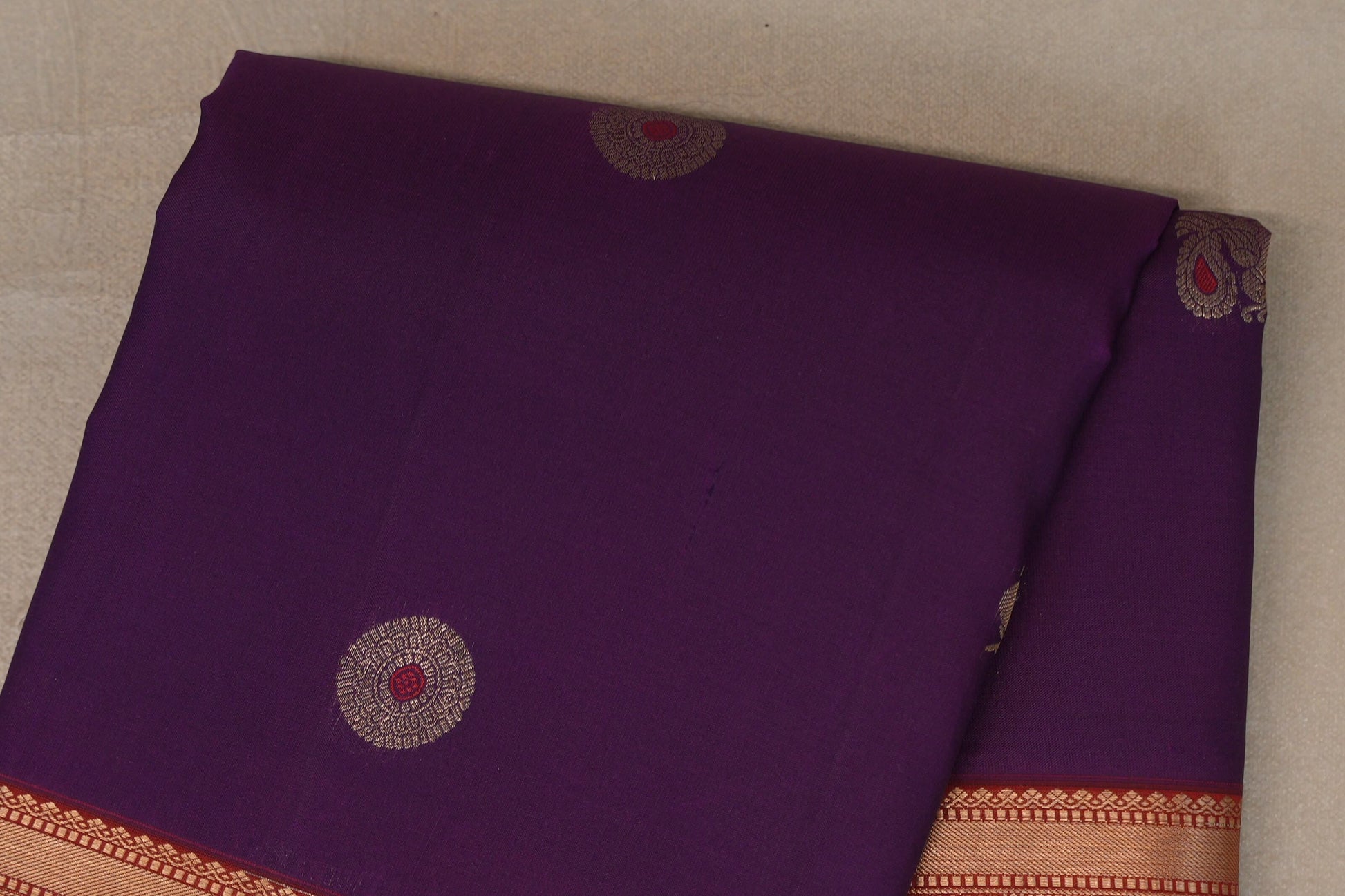 Deep Purple Soft Silk Sareebody zoom