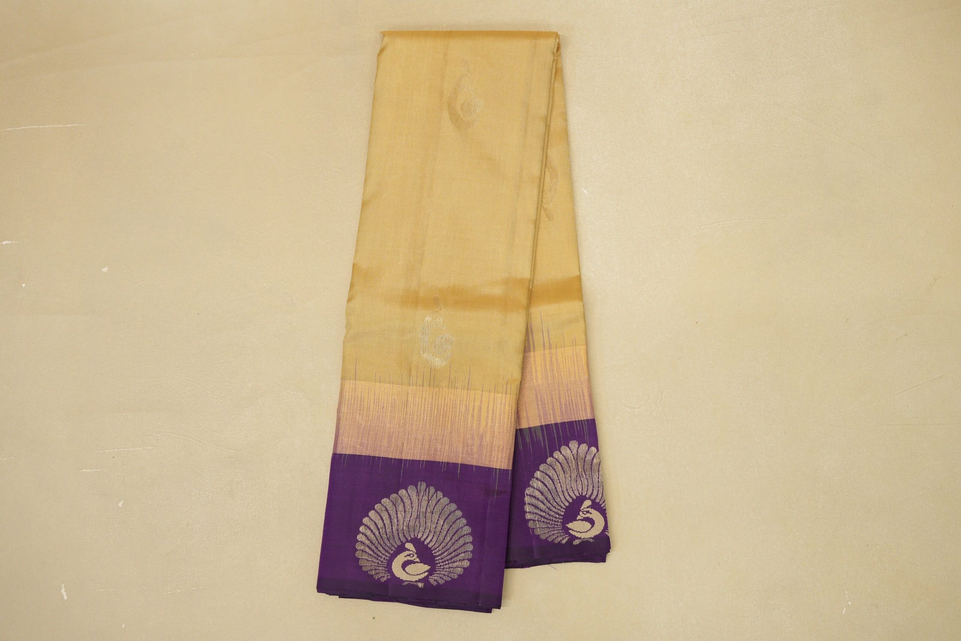 Sandal Beige Light Weight Kanjivaram Silk Saree online