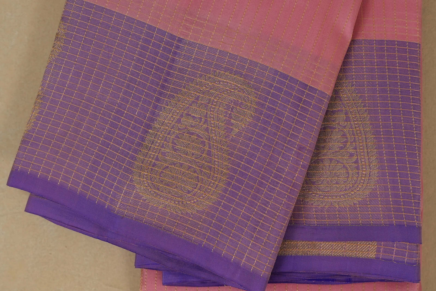Baby Pink Light weight Kanjivaram Silk Saree by Shreenivas Silks PSSR017771