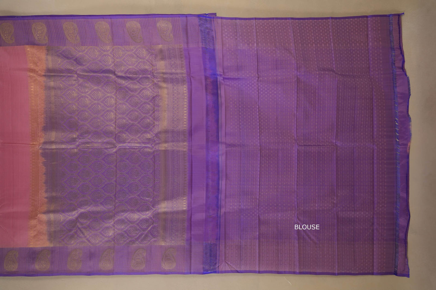 Baby Pink Light weight Kanjivaram Silk Saree by Shreenivas Silks PSSR017771