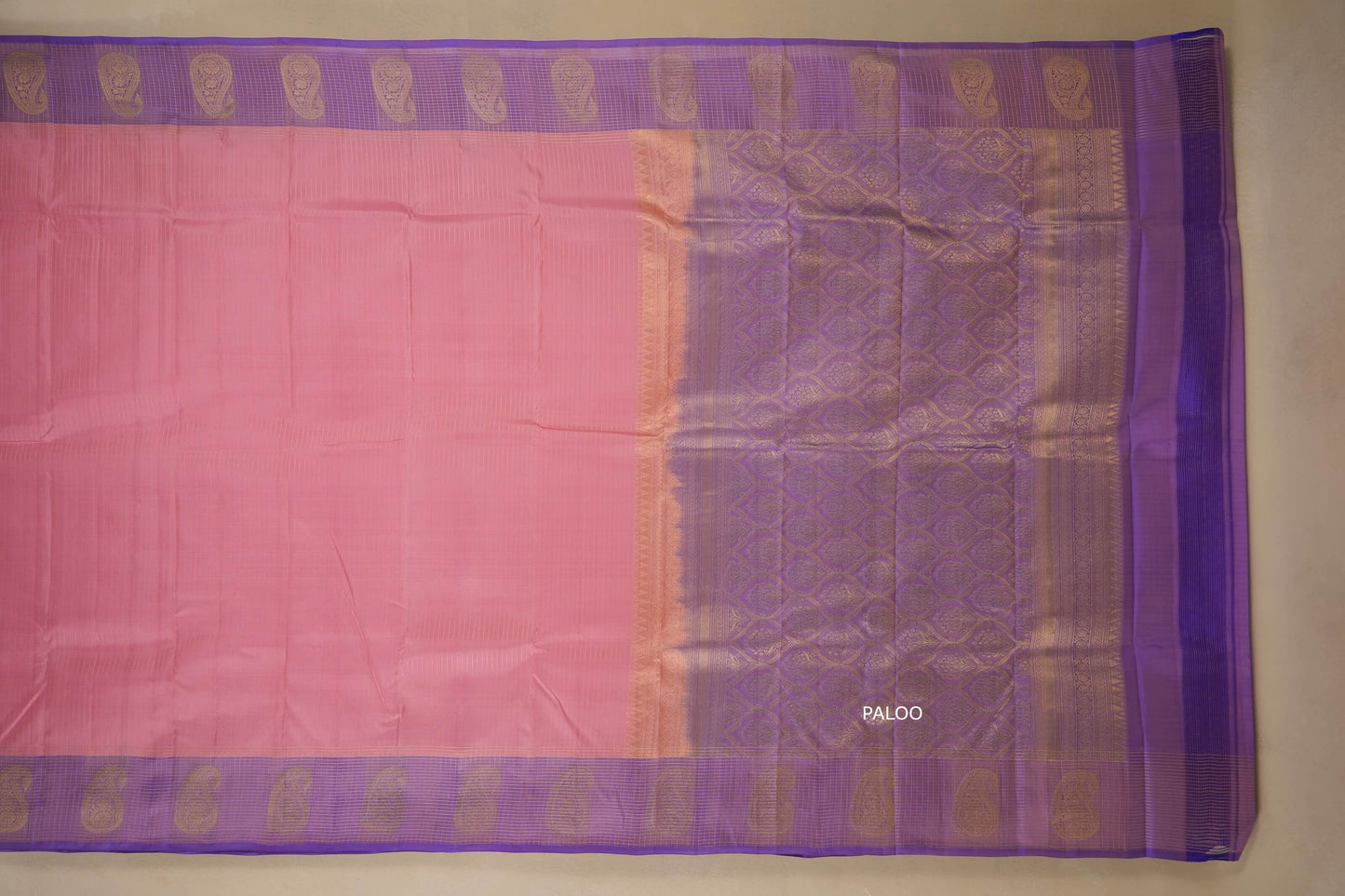 Baby Pink Light weight Kanjivaram Silk Saree by Shreenivas Silks PSSR017771