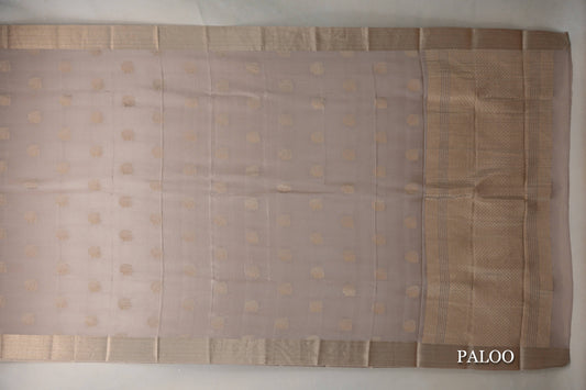Dark Beige Mysore Silk Saree by Shreenivas Silks paloo