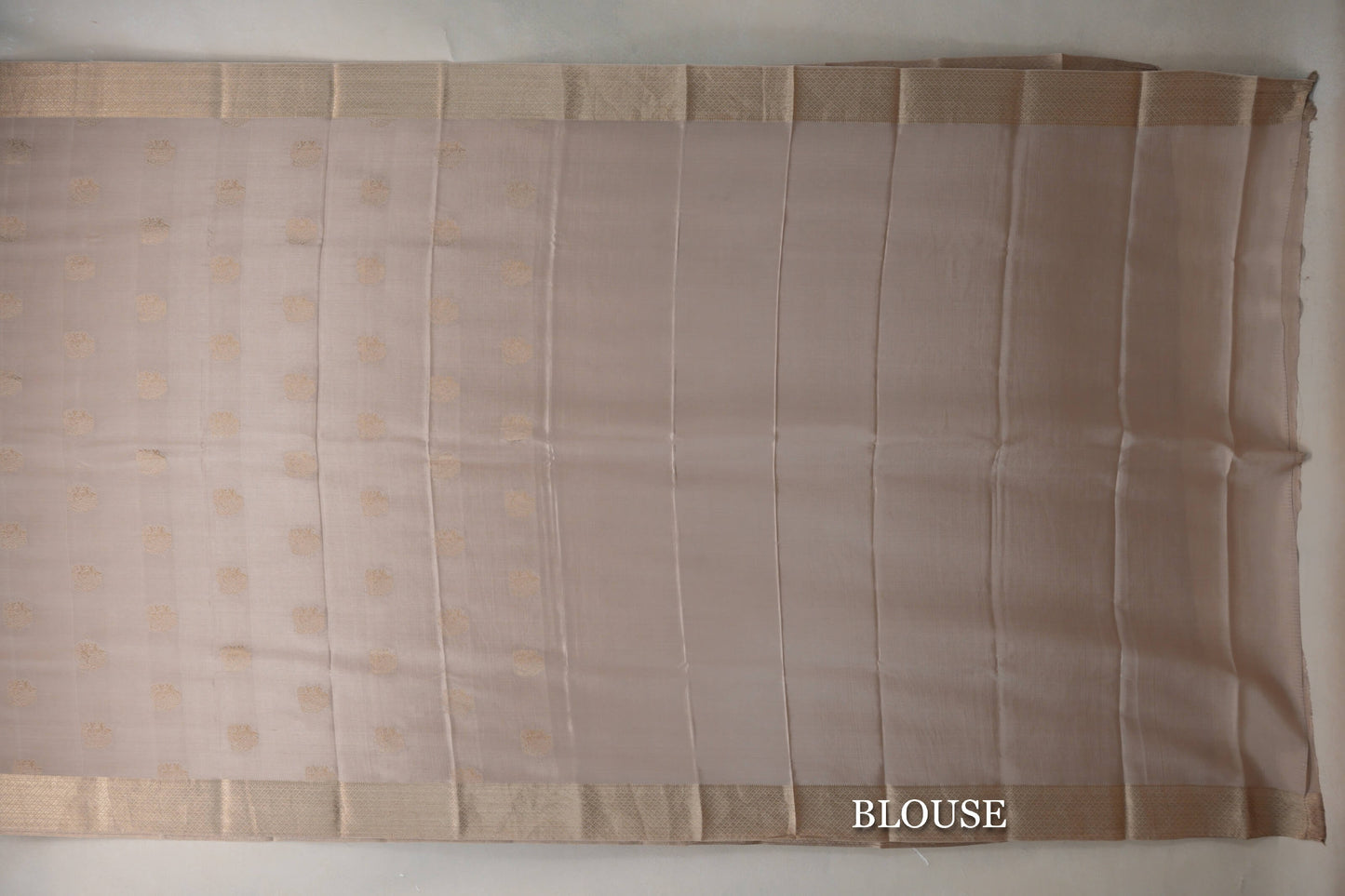 Dark Beige Mysore Silk Saree by Shreenivas Silks blouse
