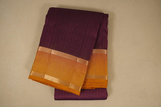 Dark Magenta Light weight Kanjivaram Silk Saree by Shreenivas Silks PSSR017776