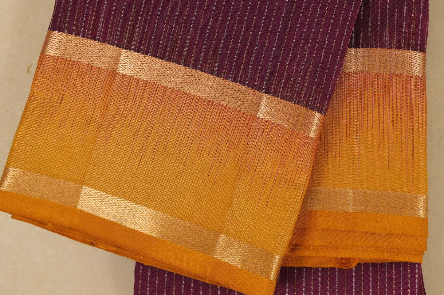 Dark Magenta Light weight Kanjivaram Silk Saree by Shreenivas Silks PSSR017776
