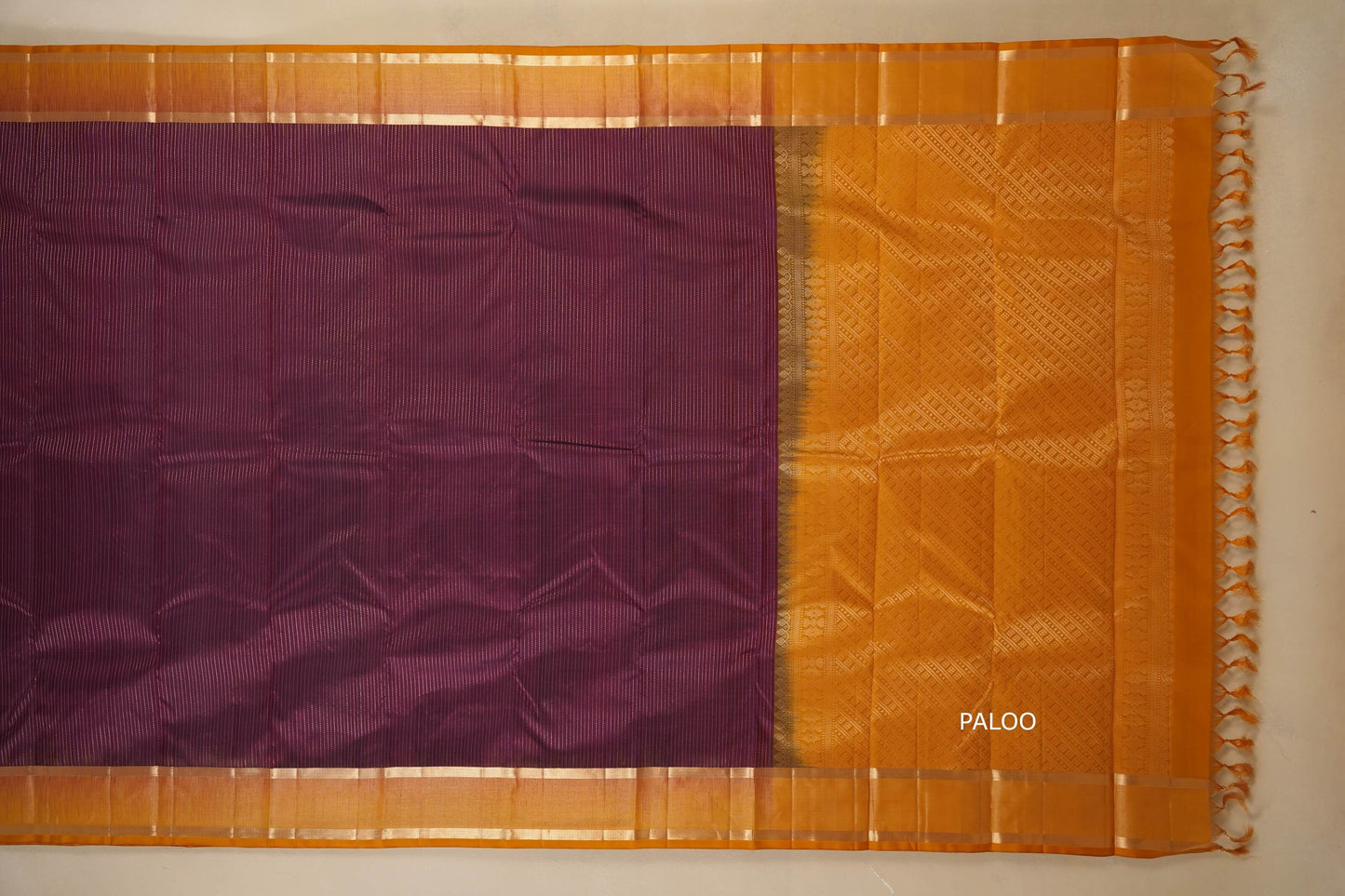 Dark Magenta Light weight Kanjivaram Silk Saree by Shreenivas Silks PSSR017776