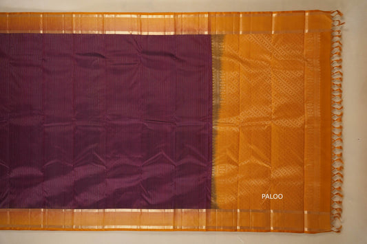 Dark Magenta Light weight Kanjivaram Silk Saree by Shreenivas Silks PSSR017776
