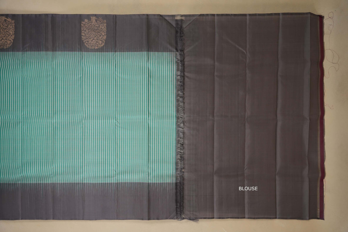 Multi color checks Light weight Kanjivaram Silk Saree by Shreenivas Silks PSSR017778