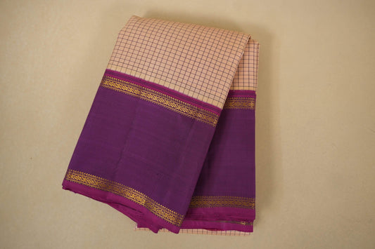 Off Vintage Kanjivaram Silk Saree 