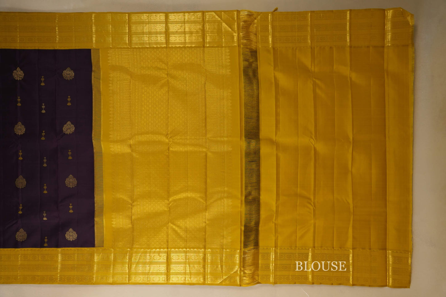 Purple Kanjivaram Silk Saree blouse