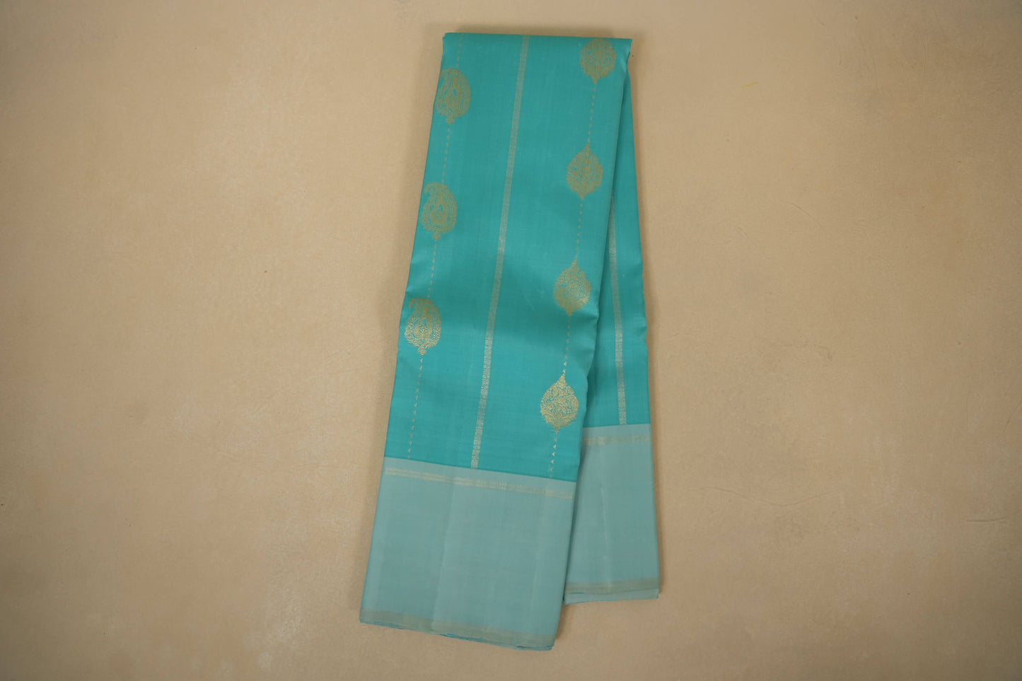 Sky Blue Kanchipuram Silk Saree