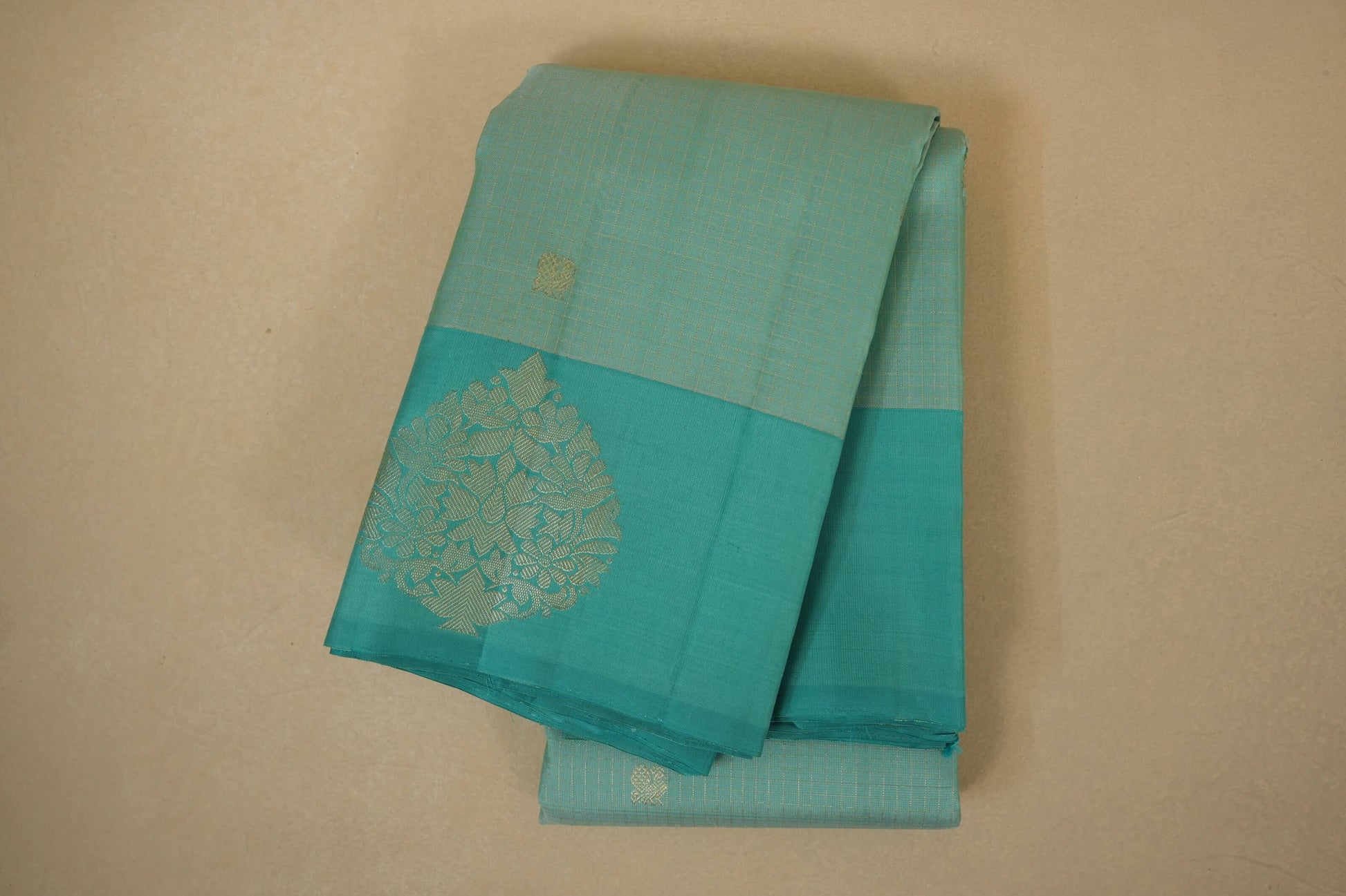Light Sky Blue Kanjivaram Silk Saree