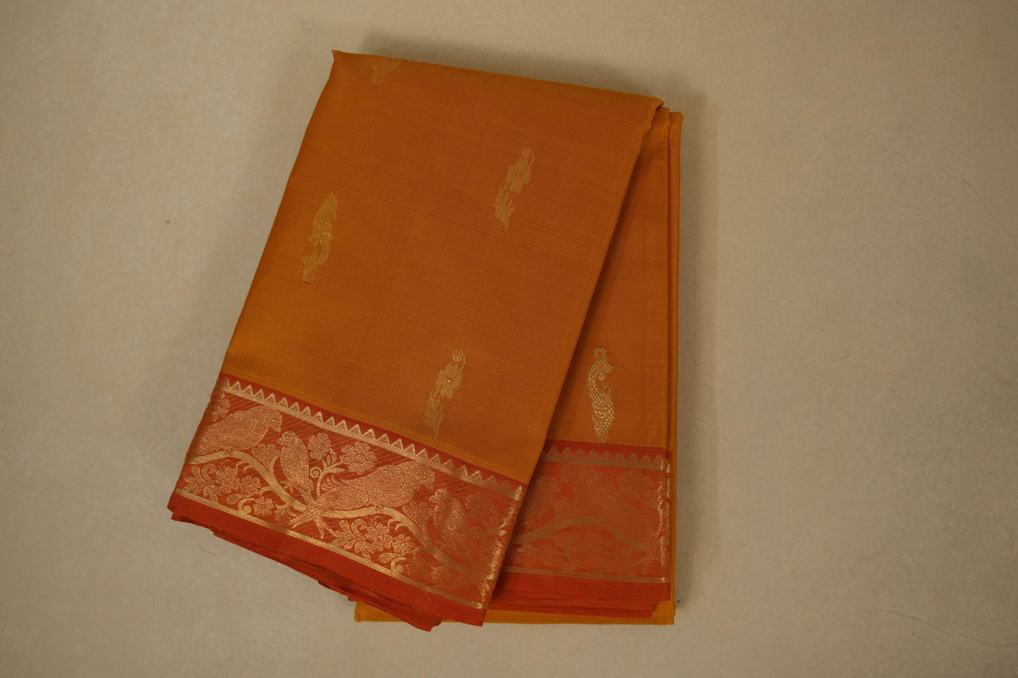 Mustard Kanjivaram Silk Saree