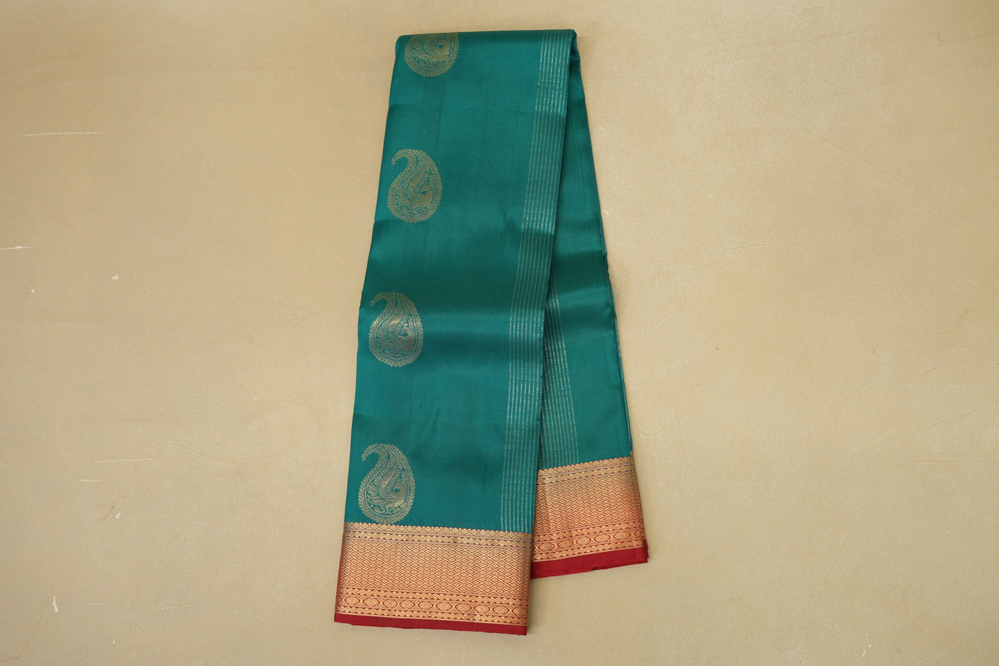 Teal Green Light Weight Kanjivaram Silk Saree online