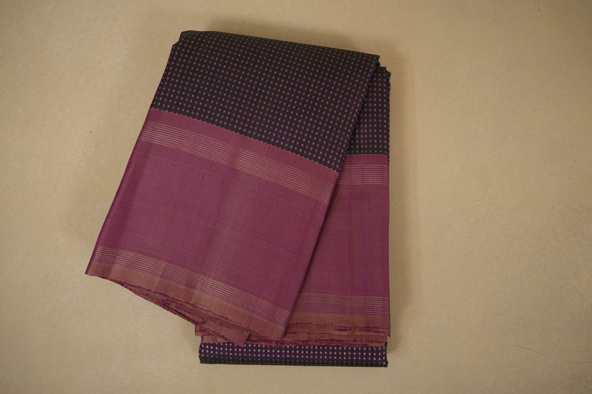 Dark purple kanjivaram silk Saree 
