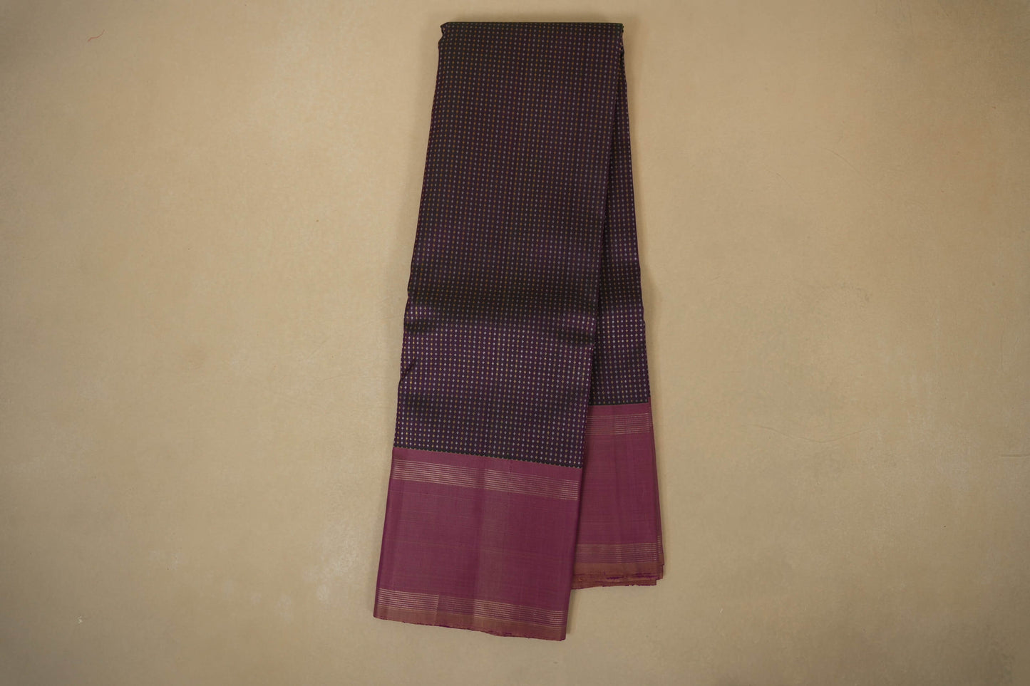 Dark purple kanchipuram silk Saree 