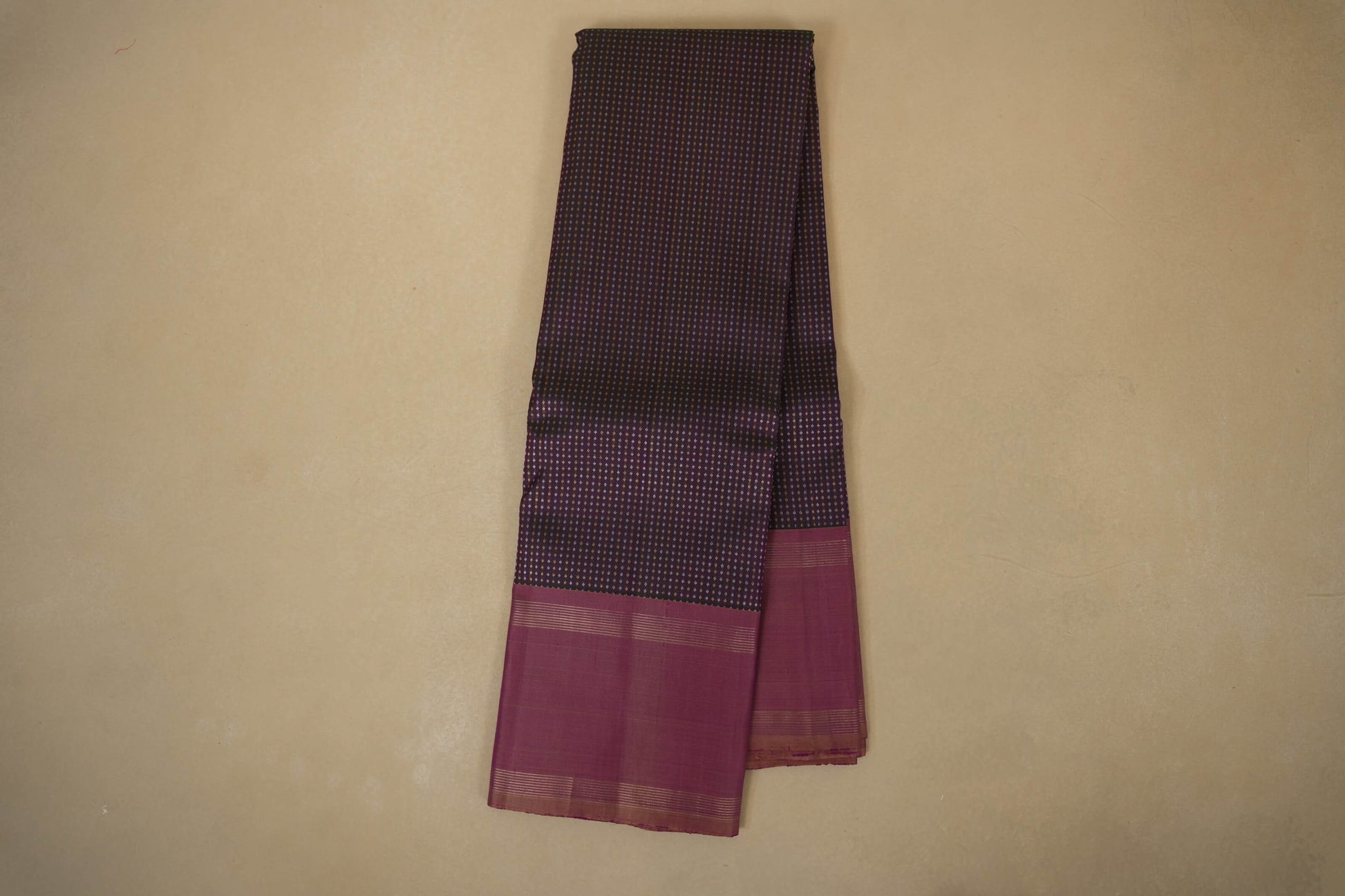 Dark purple kanchipuram silk Saree 