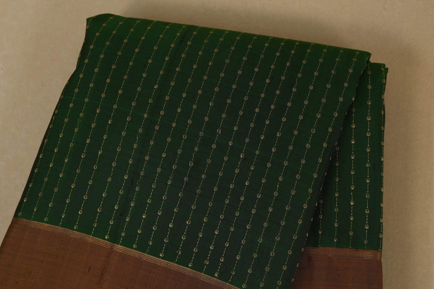 Green Kanchipuram Silk Saree body
