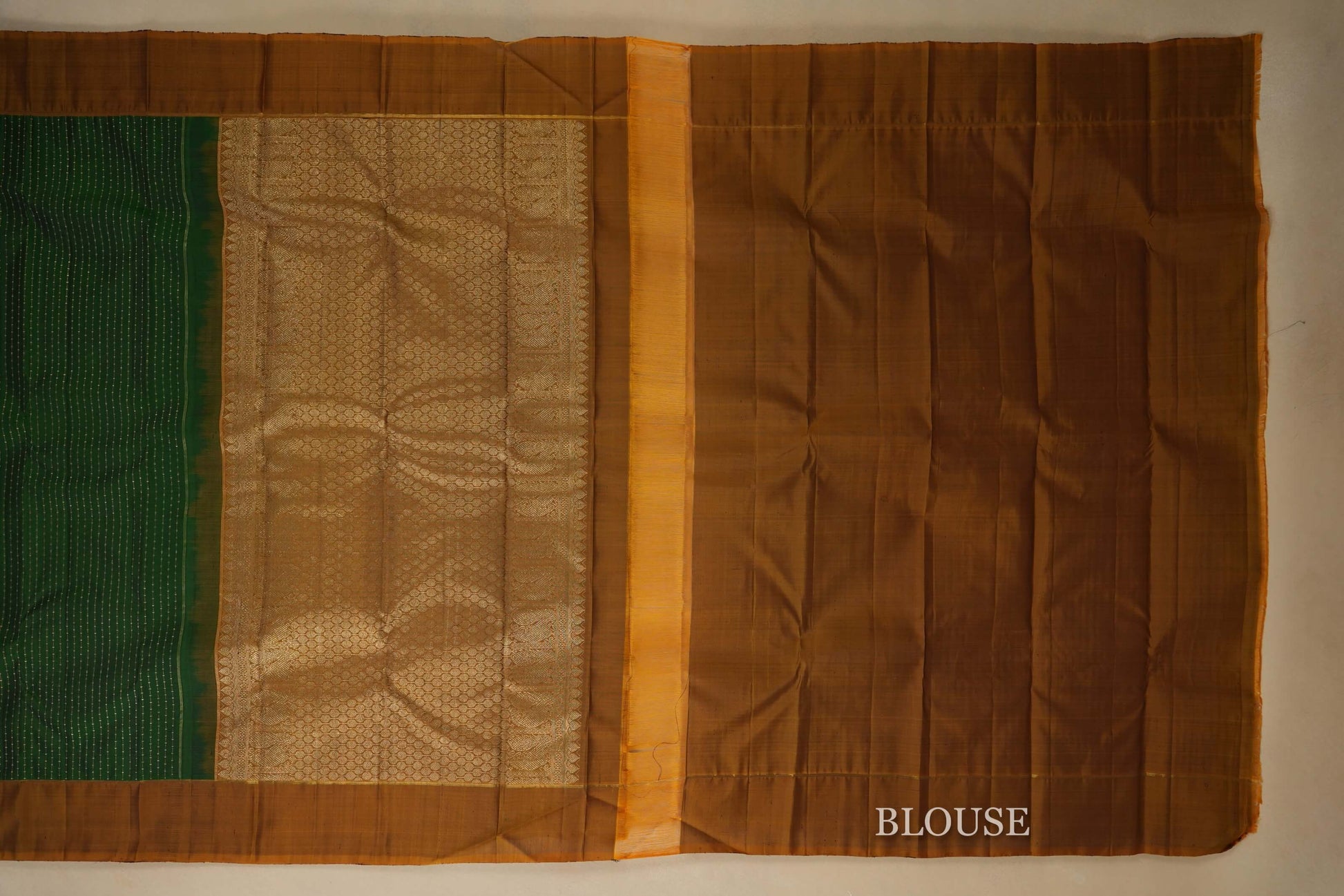 Green Kanjivaram Silk Saree blouse