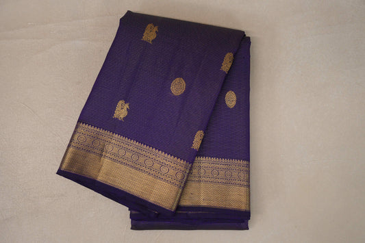 Violet Purple Vintage Kanjivaram Silk Saree by Shreenivas Silks