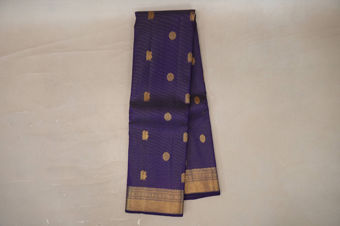 Violet Purple Vintage Kanjivaram Silk Saree by Shreenivas Silks