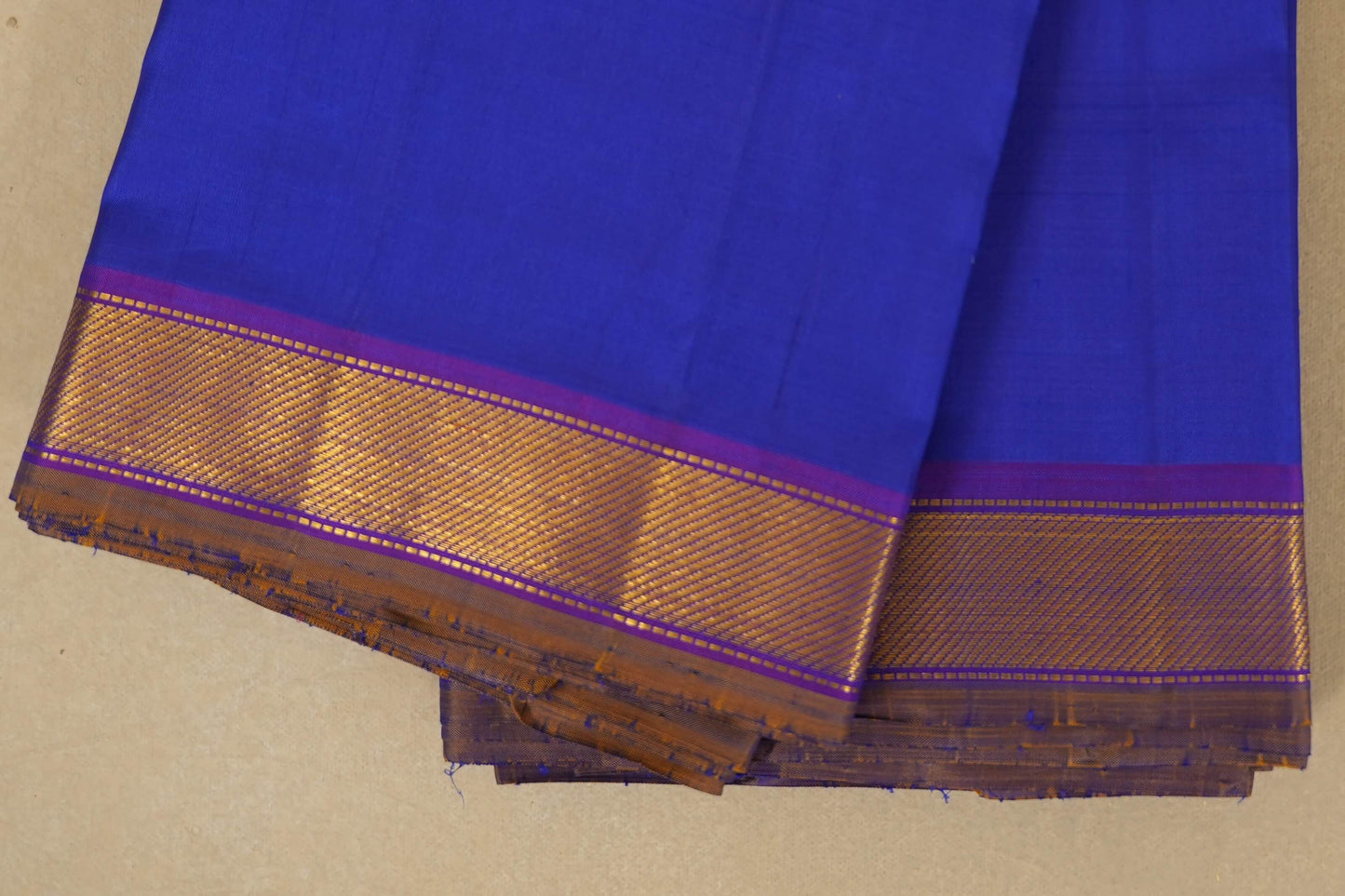 Navy Blue Kanjchipuram Silk Saree border