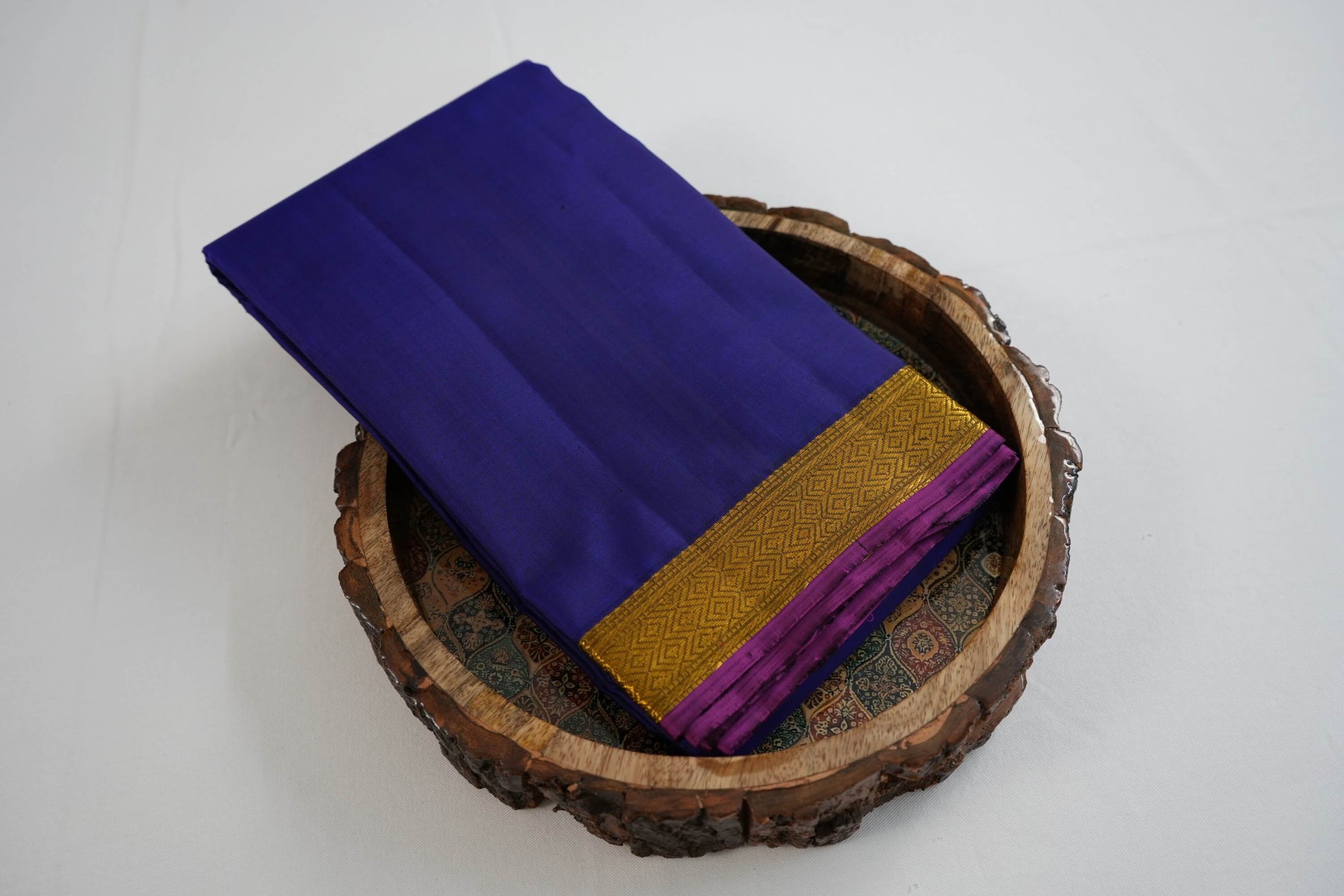 Violet kanchipuram silk saree